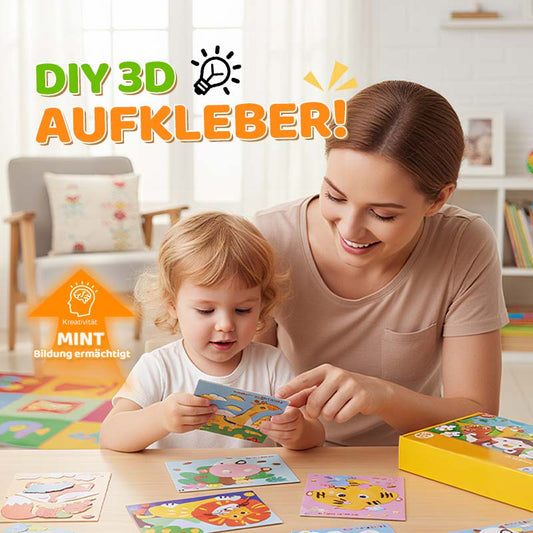 DIY-Bastelvorlage für Kinder: 3D-Aufkleber aus EVA-Schaumstoff