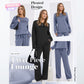 🔥LETZTER TAG 50% RABATT✨Damen-Set aus Rundhals-Oberteil und Hose mit Kordelzug