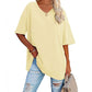 🌷Sommer-Schnäppchen 2025💜Damen-T-Shirt mit V-Ausschnitt