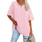 🌷Sommer-Schnäppchen 2025💜Damen-T-Shirt mit V-Ausschnitt