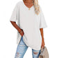 🌷Sommer-Schnäppchen 2025💜Damen-T-Shirt mit V-Ausschnitt