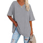🌷Sommer-Schnäppchen 2025💜Damen-T-Shirt mit V-Ausschnitt