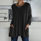 👚50% Rabatt ✨Langärmeliges Baumwoll-T-Shirt mit Tasche
