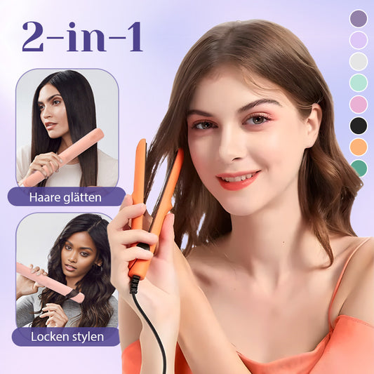 🔥2-in-1 Mini-Lockenstab & Glätteisen Haarglätter