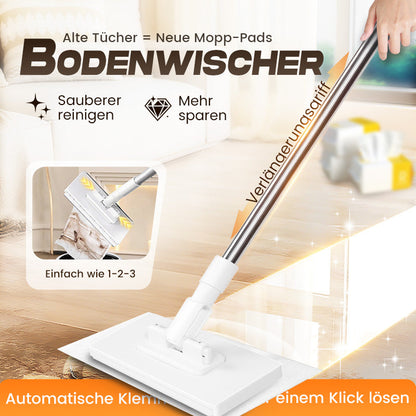 🧹✨Einweg-Staubwischer mit 4 wiederverwendbaren Tüchern💥🌟