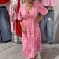 🏖️Sommer-Sonderverkauf 50 % Rabatt!!🎀Damenkleid mit V-Ausschnitt und Druck