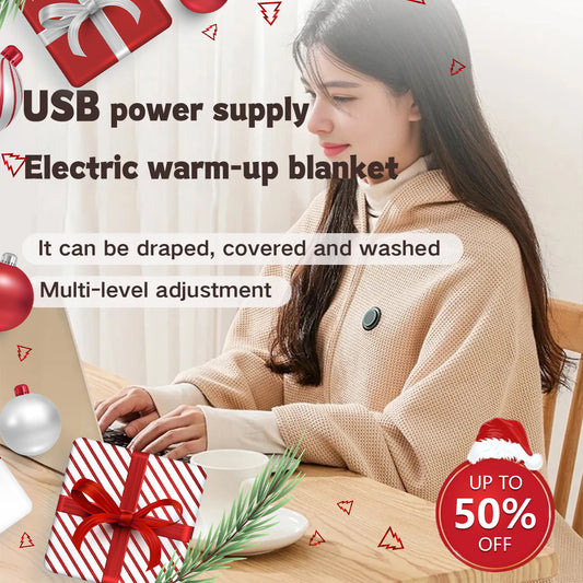 🎅Weihnachtsverkauf – 50 % Rabatt🔥Tragbarer beheizbarer Schal