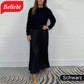 ⚡ Heute halber Preis! 💥Elegante und stilvolle Faltenkleider mit Rundhalsausschnitt für Damen