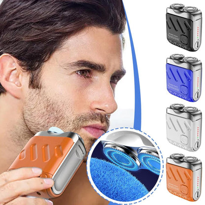 🎉Vatertagsverkauf: 50% RABATT🖤tragbarer rotierender Elektrorasierer mit zwei Ringen