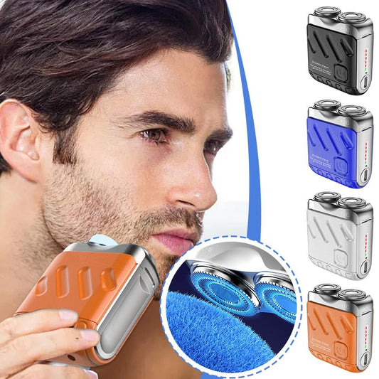 🎉Vatertagsverkauf: 50% RABATT🖤tragbarer rotierender Elektrorasierer mit zwei Ringen