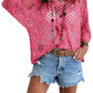 🥰50 % Rabatt💛Beiges Häkeloberteil für Damen im Boho-Stil mit V-Ausschnitt
