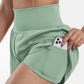 ✨️  2025 Hot Sale 51% Rabatt  🥰  2-in-1 Yoga Shorts mit hoher Taille und Seitentaschen