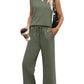 💕50% RABATT🌺2025 Neue Frauen Casual Cap Sleeve Top Wide Leg Crop Pants Zweiteilige Sets