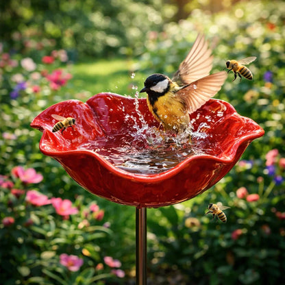 💖🎁 Geschenke zum Muttertag 2026 mit 49 % Rabatt – 🎁Handgefertigter Metall-Gartenstecker mit Blume und Vogel 🐦
