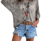 🥰50 % Rabatt💛Beiges Häkeloberteil für Damen im Boho-Stil mit V-Ausschnitt