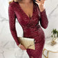 🎅Weihnachtsverkauf 50% Rabatt🎄✨Sexy Paillettenkleid im Bodycon-Stil