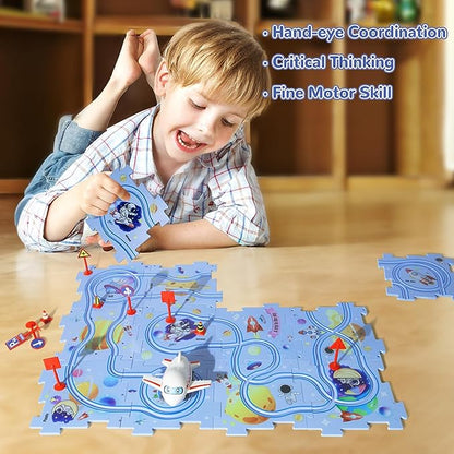 🔥Solange der Vorrat reicht 40 % Rabatt!🧩Kinder Lernspielzeug Puzzle-Autobahn-Spielset🧩