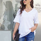 🌷Sommer-Schnäppchen 2025💜Damen-T-Shirt mit V-Ausschnitt