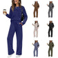 🔥LETZTER TAG 50% RABATT✨Damen-Set aus Rundhals-Oberteil und Hose mit Kordelzug