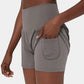 ✨️  2025 Hot Sale 51% Rabatt  🥰  2-in-1 Yoga Shorts mit hoher Taille und Seitentaschen