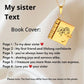 💌Mein Buch Halskette für Tochter, Sohn oder Liebhaber, Geburtstag Tag Geschenk, Graduierung Schmuck der Liebe