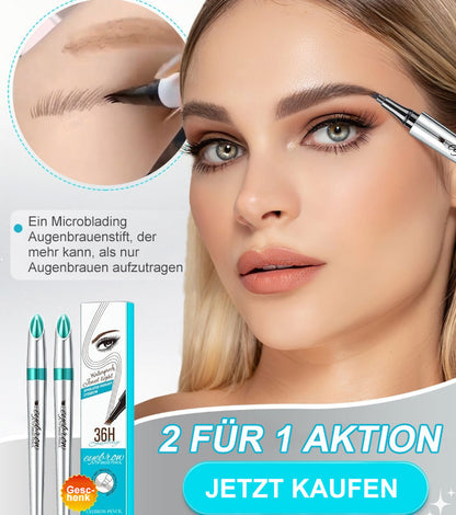 💜Heißer Verkauf-50% Rabatt💜3D-Wasserfester Microblading Augenbrauenstift mit 4-zackiger Spitze