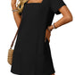 🌷 LETZTER TAG IM ANGEBOT: 49% RABATT!! 🏝️ Frauen Casual Kleid mit quadratischem Ausschnitt und kurzen Ärmeln, inklusive Taschen.