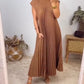💃Damen plissiertes einfaches einfarbiges Kleid