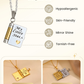 💌Mein Buch Halskette für Tochter, Sohn oder Liebhaber, Geburtstag Tag Geschenk, Graduierung Schmuck der Liebe