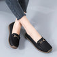 Flache, modische, bequeme, atmungsaktive, lässige Leder-Loafer