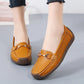Flache, modische, bequeme, atmungsaktive, lässige Leder-Loafer