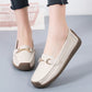 Flache, modische, bequeme, atmungsaktive, lässige Leder-Loafer