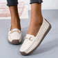 Flache, modische, bequeme, atmungsaktive, lässige Leder-Loafer