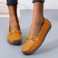 Flache, modische, bequeme, atmungsaktive, lässige Leder-Loafer