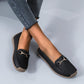 Flache, modische, bequeme, atmungsaktive, lässige Leder-Loafer