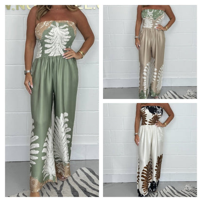 💕 HEISSER SALE 50% RABATT🌷Sexy Sommer-Overall mit lockerer Passform und Print für Damen, trägerlos