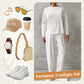 Mode, Freizeit 💐Langarm mit rundem Hals ＆ Hose 2-teiliger Set