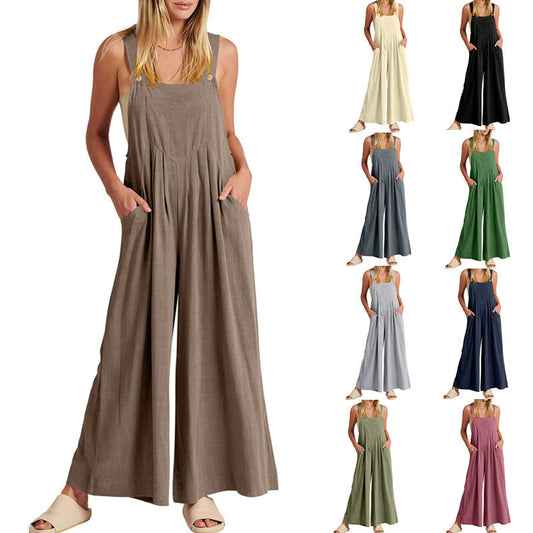 ⏳Zeitlich begrenztes Special💐Plus Größe Weites Bein Overall Jumpsuit