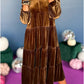 🔥Neujahrsverkauf🎉2024 Frauen Weihnachten V-Ausschnitt Samt Kleid
