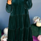 🔥Neujahrsverkauf🎉2024 Frauen Weihnachten V-Ausschnitt Samt Kleid