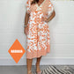🌞Summer Hot Sale-50% Rabatt✨Bedrucktes Freizeitkleid mit V-Ausschnitt und Fransen an den kurzen Ärmeln