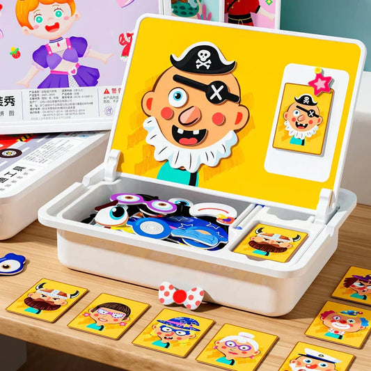🔥🎨Magnetisches Puzzle zum Anziehen von Gesichtern für Kinder im Vorschulalter
