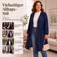 📢📢50%Rabatt!!!💎Legere, mittellange Kapuzenjacke für Damen in lockerer Passform