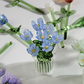 Set mit Miniatur-Blumenfiguren aus farbigem Glas