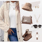 📢📢50%Rabatt!!!🎉💃-Damen warme Jacke mit Kapuze und Rautenmuster-Free Shipping Today