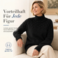 ⭐👚 Top-bewertet – Legerer Strickpullover mit Rollkragen in Unifarbe