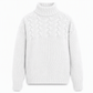 ⭐👚 Top-bewertet – Legerer Strickpullover mit Rollkragen in Unifarbe