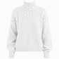 ⭐👚 Top-bewertet – Legerer Strickpullover mit Rollkragen in Unifarbe