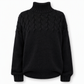 ⭐👚 Top-bewertet – Legerer Strickpullover mit Rollkragen in Unifarbe