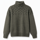 ⭐👚 Top-bewertet – Legerer Strickpullover mit Rollkragen in Unifarbe
